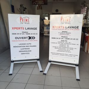 Chevalet personnalisé en Guadeloupe et Martinique – Empreinte Marquage
